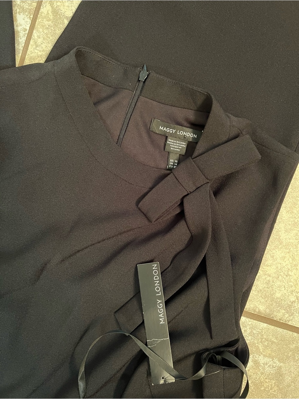 NWT Maggy London Black High-Waist Jumpsuit